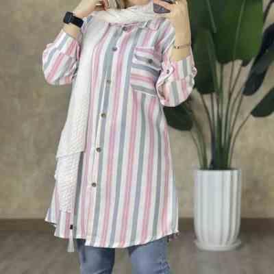 مانتو لنین.jpg مانتو لنین پیراهنی چاپی ××